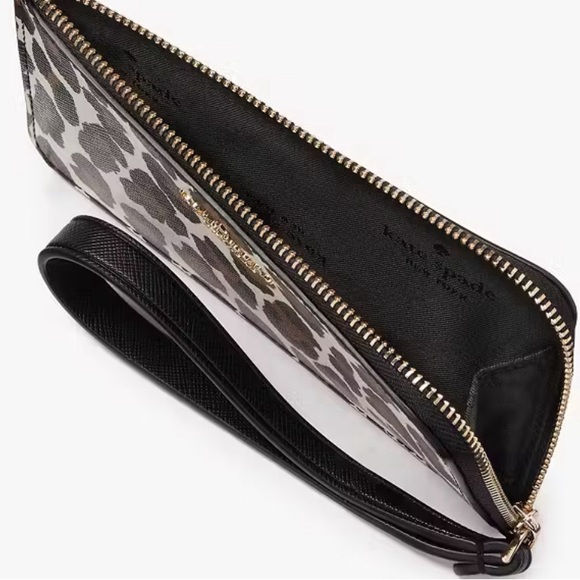 ♠️Kate Spade♠️ Lucy Leopard Small L Zip Wristlet/NWT - Picture 3 of 10